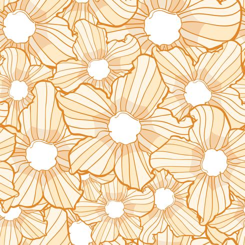 Flor de patrones sin fisuras, textura de fondo de flores, patrón floral sin fisuras vector