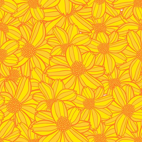 Flor de patrones sin fisuras, textura de fondo de flores, patrón floral sin fisuras vector