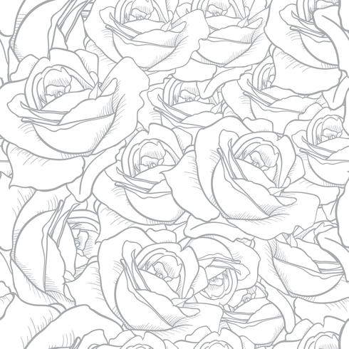 Rose Seamless pattern, flower seamless pattern, vector floral seamless pattern