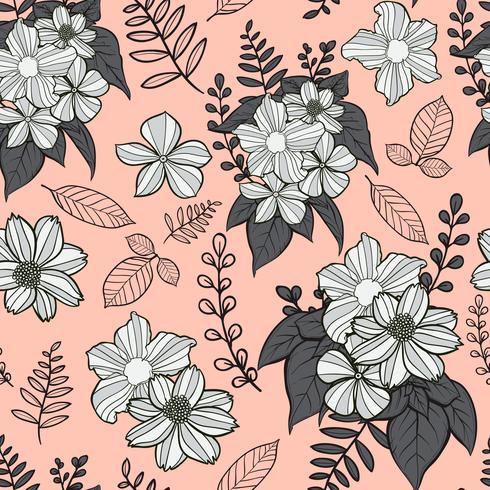 flower seamless pattern, floral pattern vector