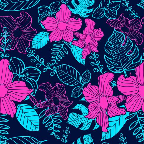 flower seamless pattern, floral pattern vector