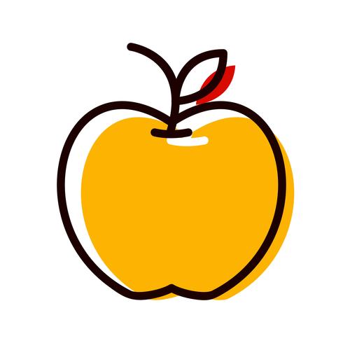 Diseño de icono de apple vector