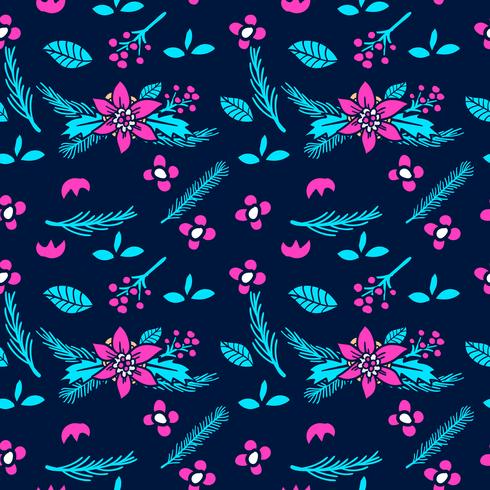 flower seamless pattern, floral pattern vector