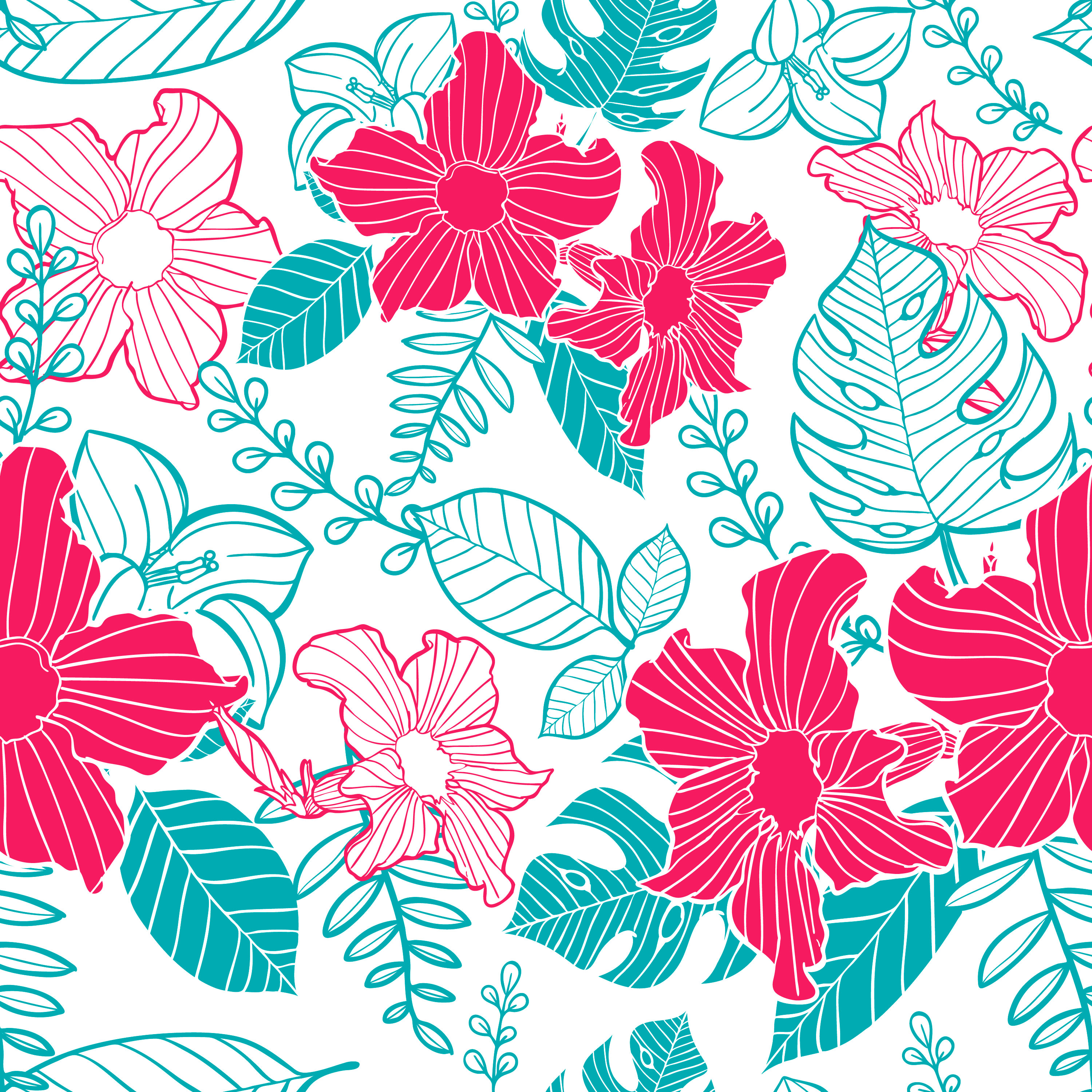 Flower Seamless Pattern Floral Pattern 506420 Vector Art At Vecteezy