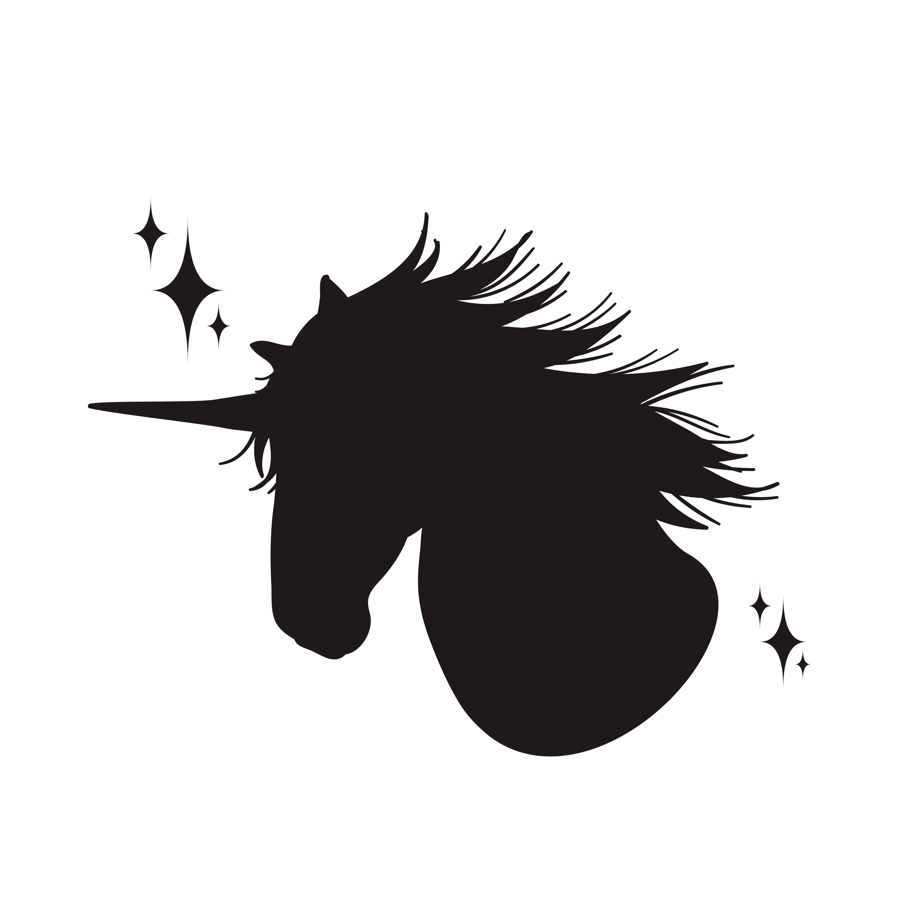 Download Magic unicorn silhouette, Stylish icons,vintage, background, horses tattoo. 506433 Vector Art at ...