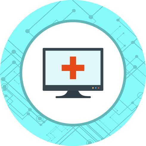  Online Medical Help Icon Design vector