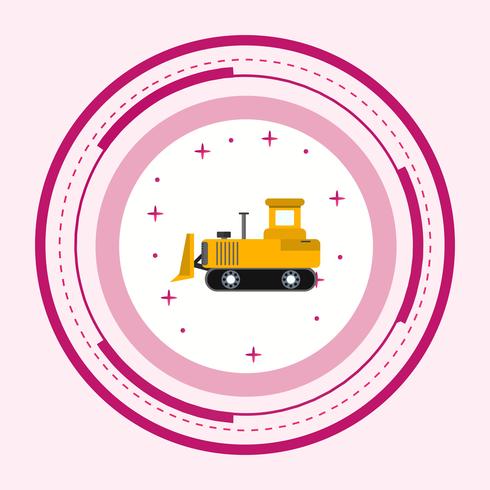 diseño de icono de bulldozer vector