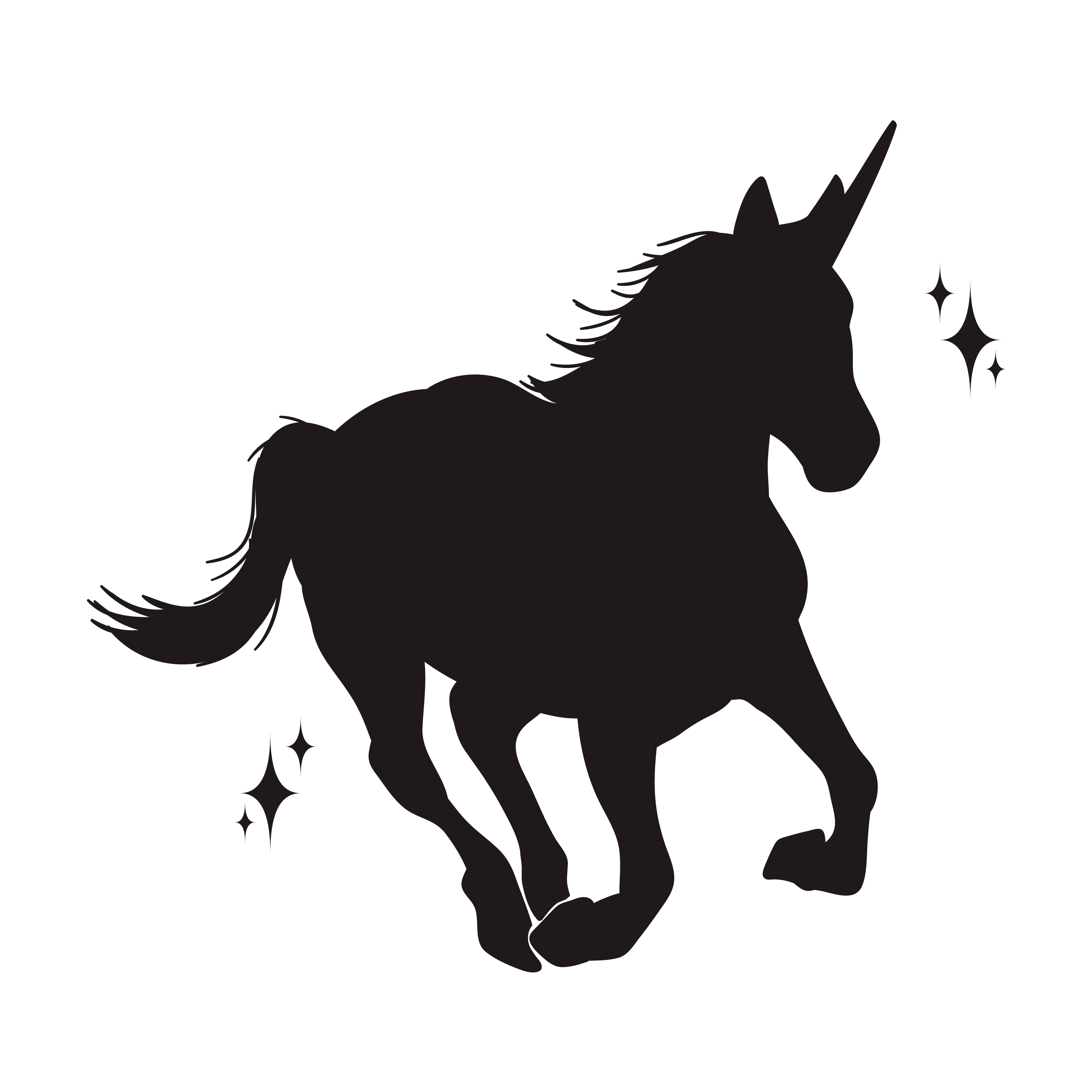 Download Magic unicorn silhouette, Stylish icons,vintage ...