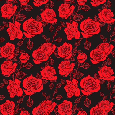 Rose Seamless pattern, flower seamless pattern, vector floral seamless pattern