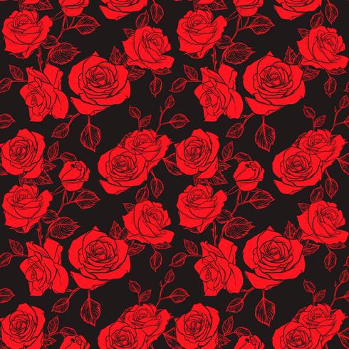 Rose Seamless pattern, flower seamless pattern, vector floral seamless pattern