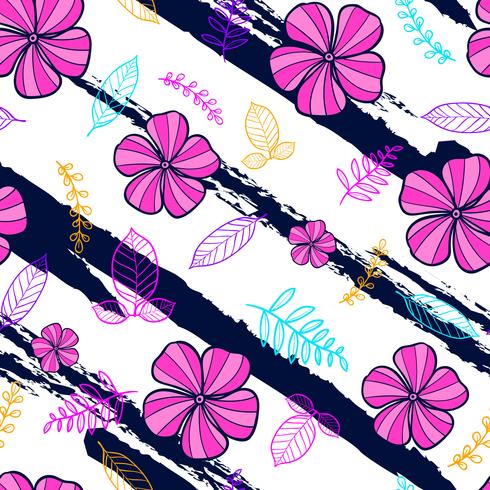 flower seamless pattern, floral pattern vector