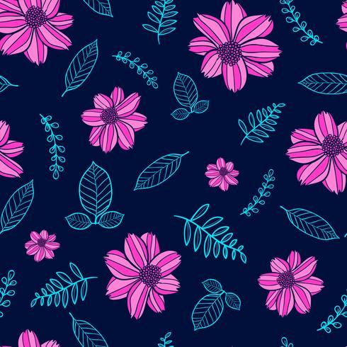 flower seamless pattern, floral pattern vector