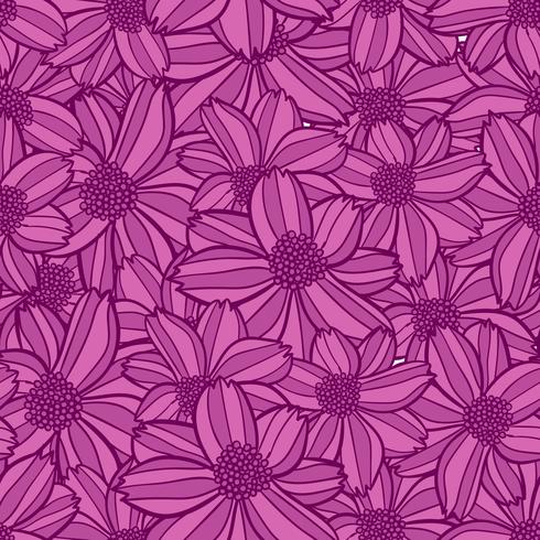 Flor de patrones sin fisuras, textura de fondo de flores, patrón floral sin fisuras vector