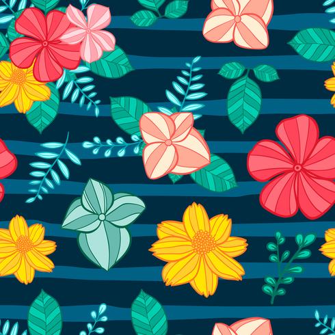 flower seamless pattern, floral pattern vector