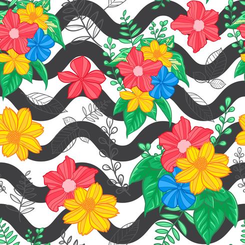 flower seamless pattern, floral pattern vector