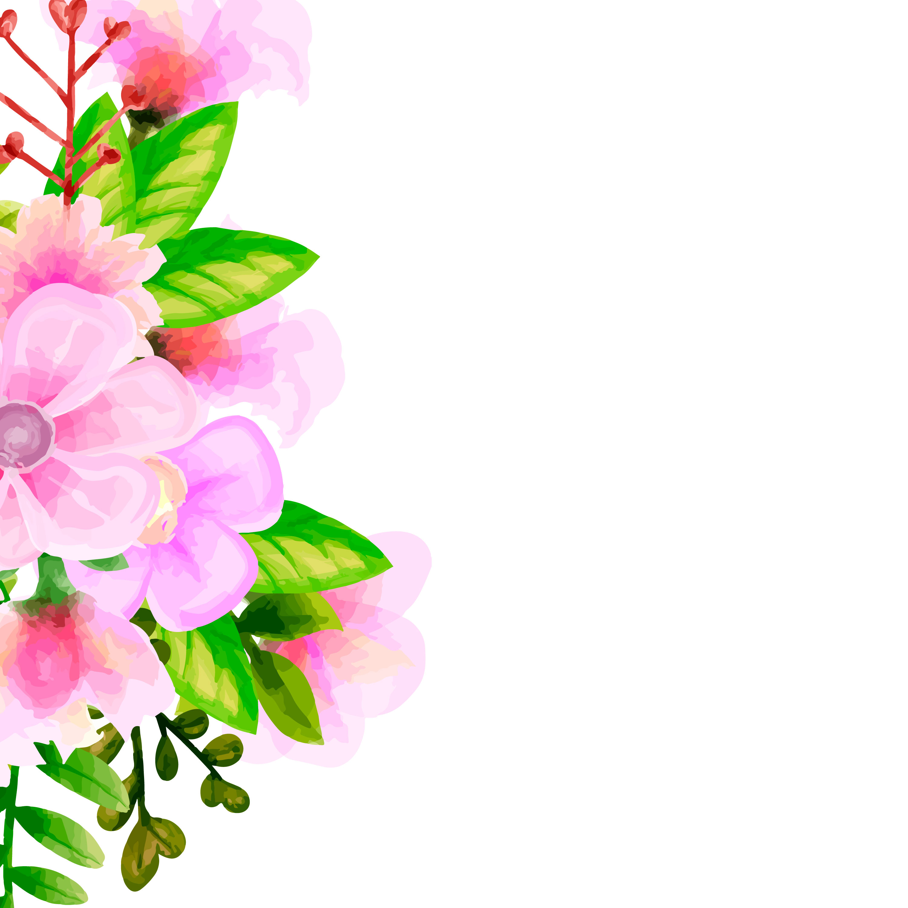 Download Bouquet watercolor, Flower Vector floral set. Colorful ...