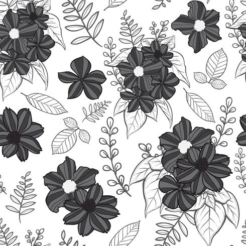 flower seamless pattern, floral pattern vector