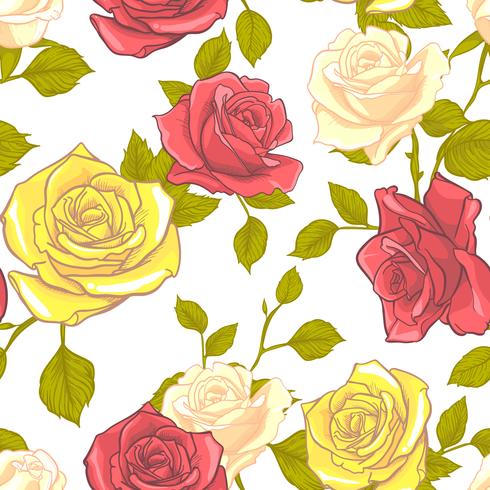 Rose Seamless pattern, flower seamless pattern, vector floral seamless pattern