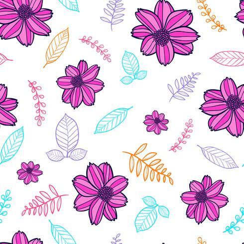 flower seamless pattern, floral pattern vector