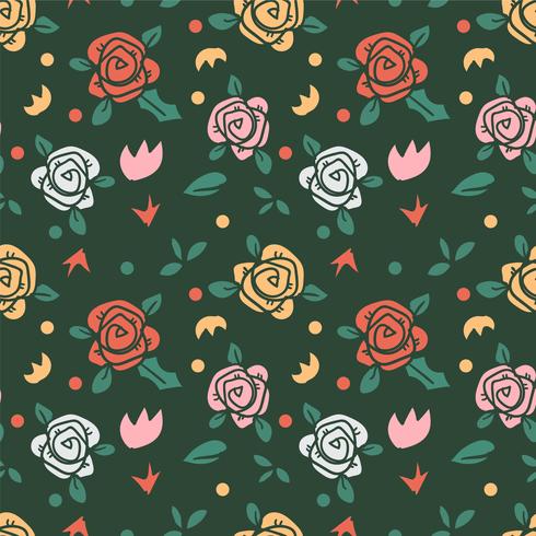 flower seamless pattern, floral pattern vector