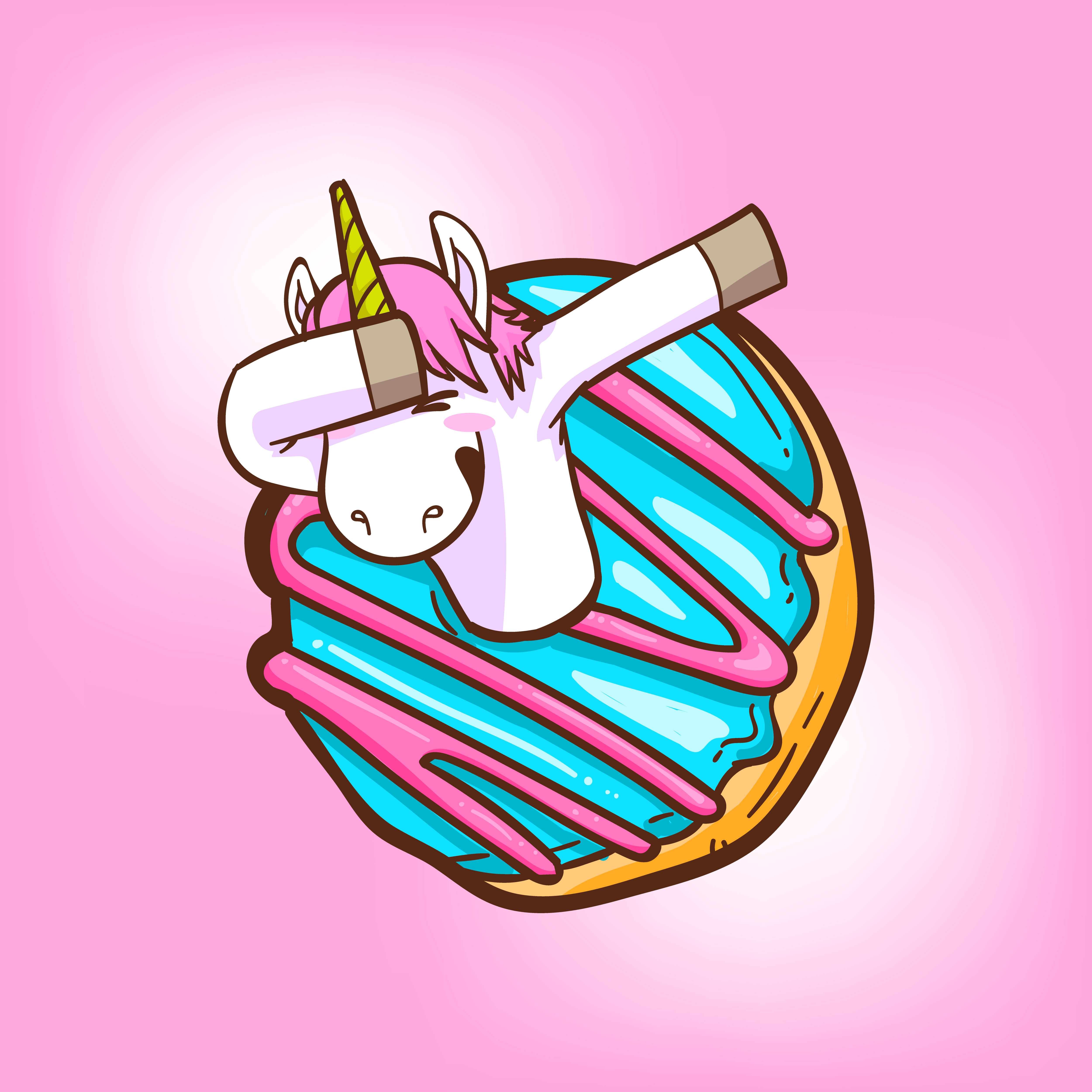 cute unicorn and donuts  download free vectors clipart