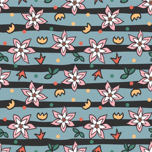 flower seamless pattern, floral pattern vector