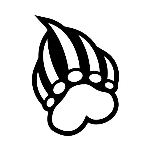 Grizzly bear claw vector illustration