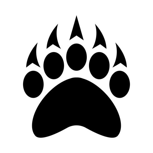 Grizzly bear claw vector illustration