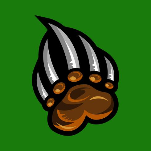 Grizzly bear claw vector illustration
