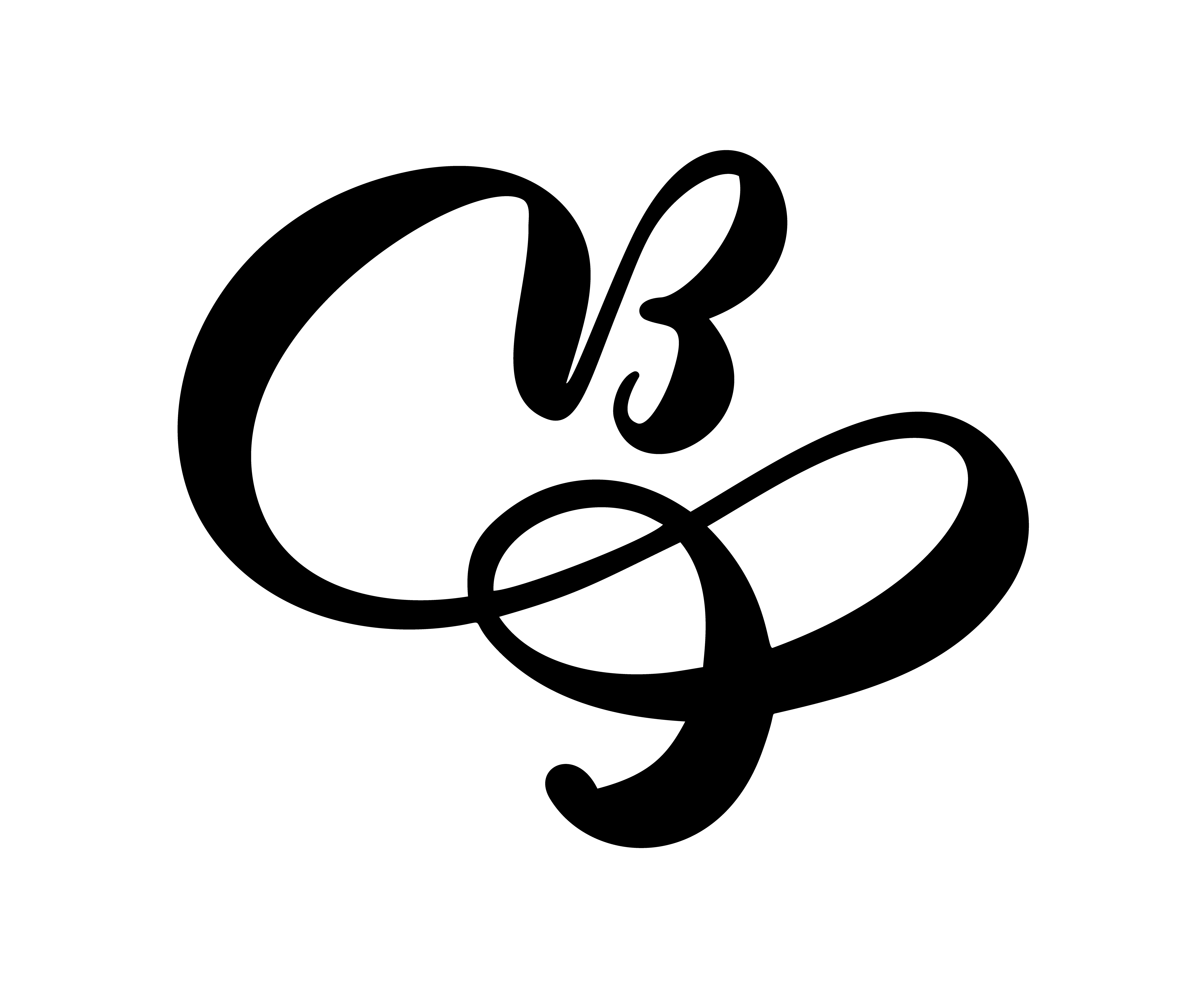 Download Vector Vintage floral letter B. Calligraphy element ...