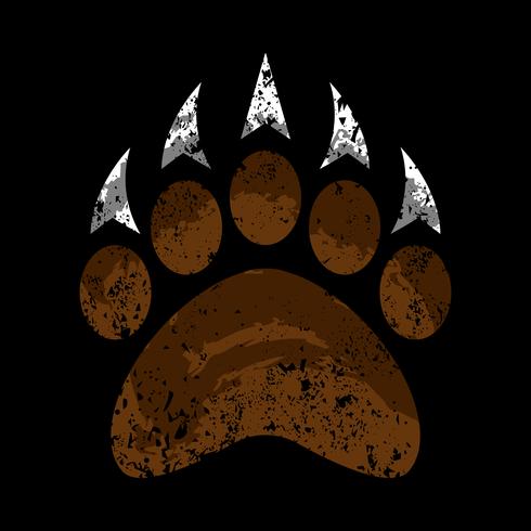 Grizzly bear claw vector illustration