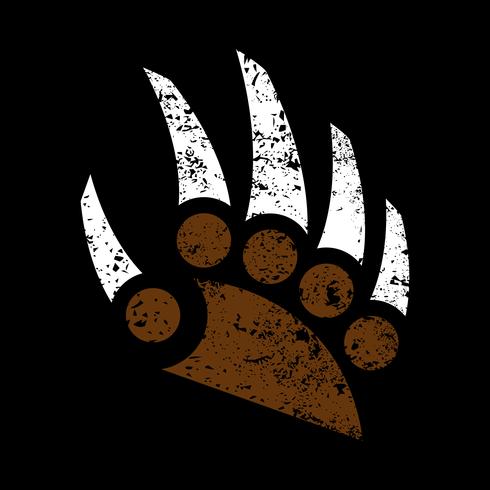 Grizzly bear claw vector illustration