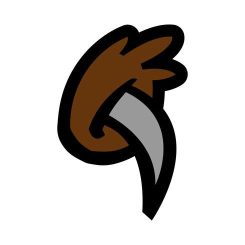 Grizzly bear claw vector illustration
