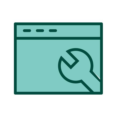 Browser Settings Icon Design vector