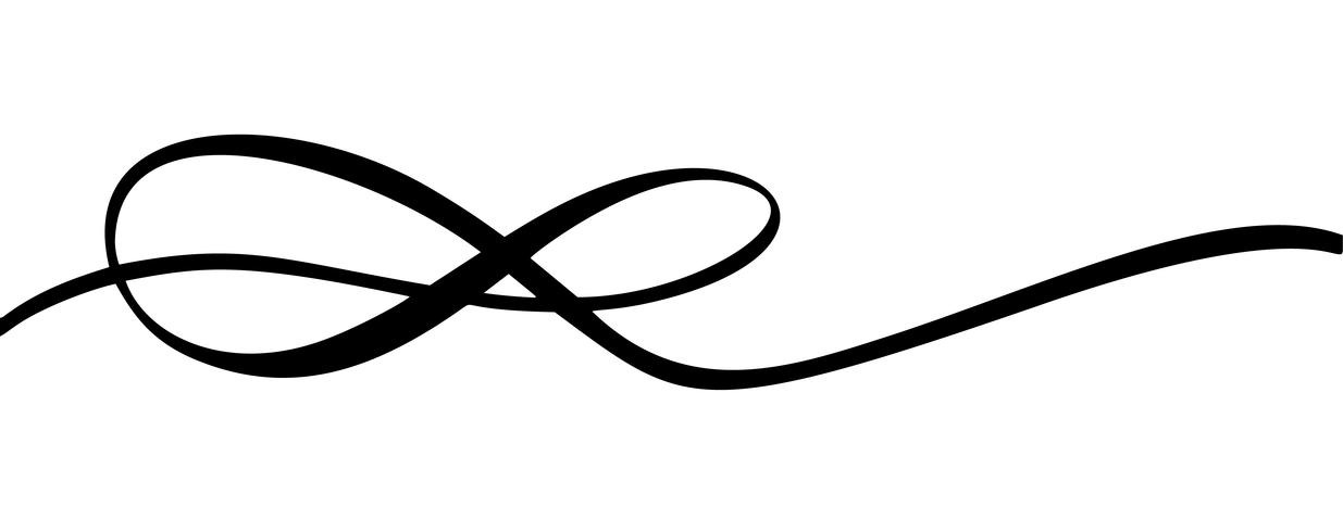 Infinity calligraphy vector illustration symbol. Eternal limitless emblem. Black mobius ribbon silhouette. Modern brush stroke. Cycle endless life concept. Graphic design element for card and logo tattoo