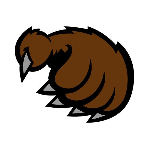 Ilustración de vector de garra de oso Grizzly