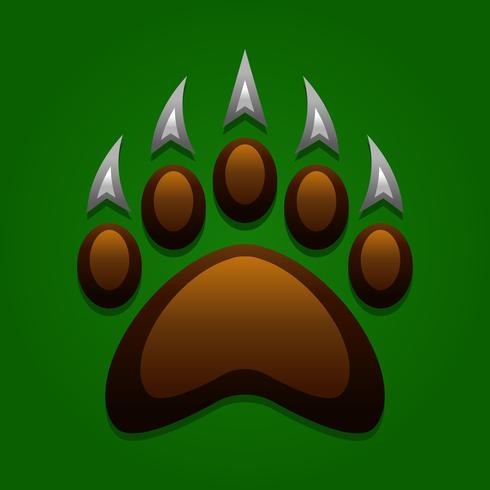 Grizzly bear claw vector illustration