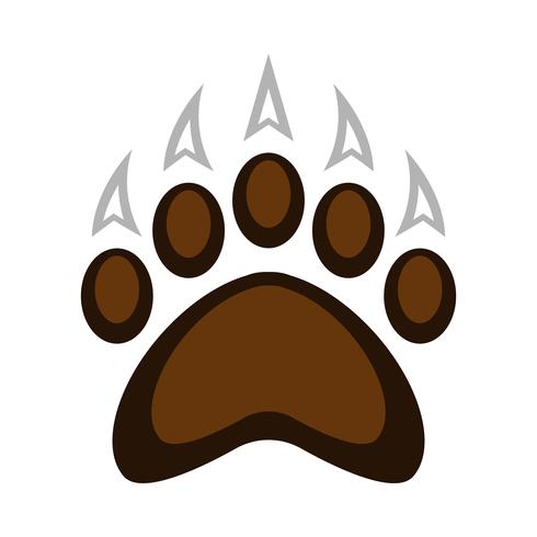 Grizzly bear claw vector illustration