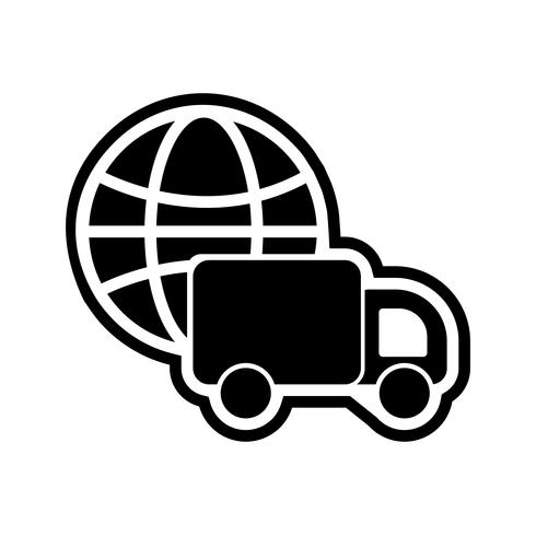 Diseño de iconos de entrega global vector