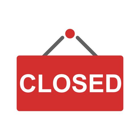 Closed Sign Icon Design vector