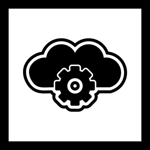 Cloud Settings Icon Design vector