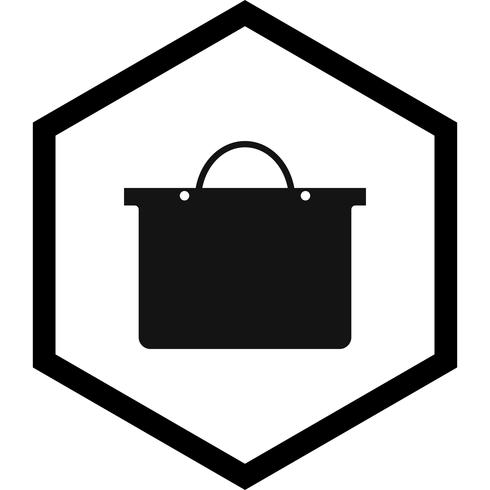 Diseño del icono del bolso de compras vector