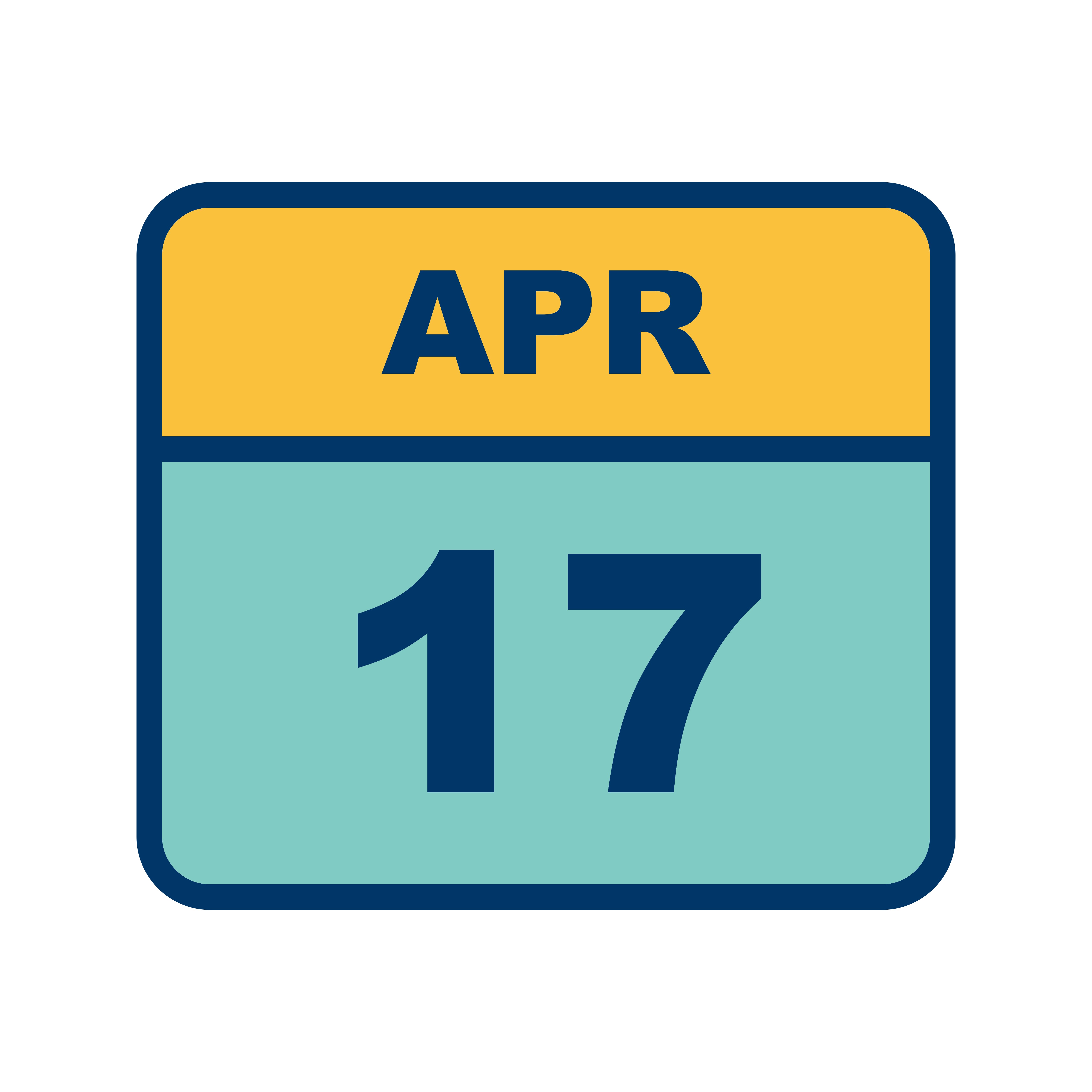 April 17th Date on a Single Day Calendar 507630 Vector Art at Vecteezy