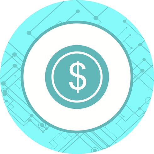 Dollars Coin Icon Design vector