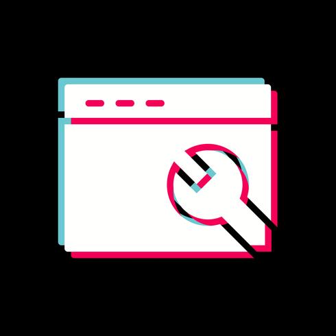 Browser Settings Icon Design vector