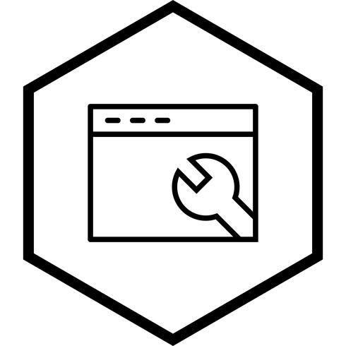 Browser Settings Icon Design vector