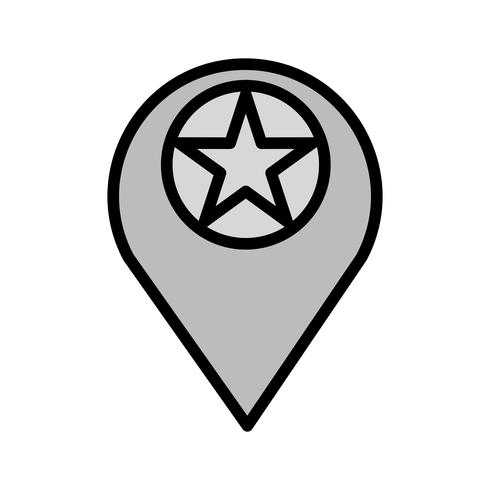 Starred Location Icon Design vector