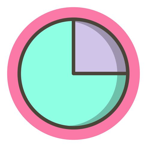 Diseño de iconos de gráfico circular vector