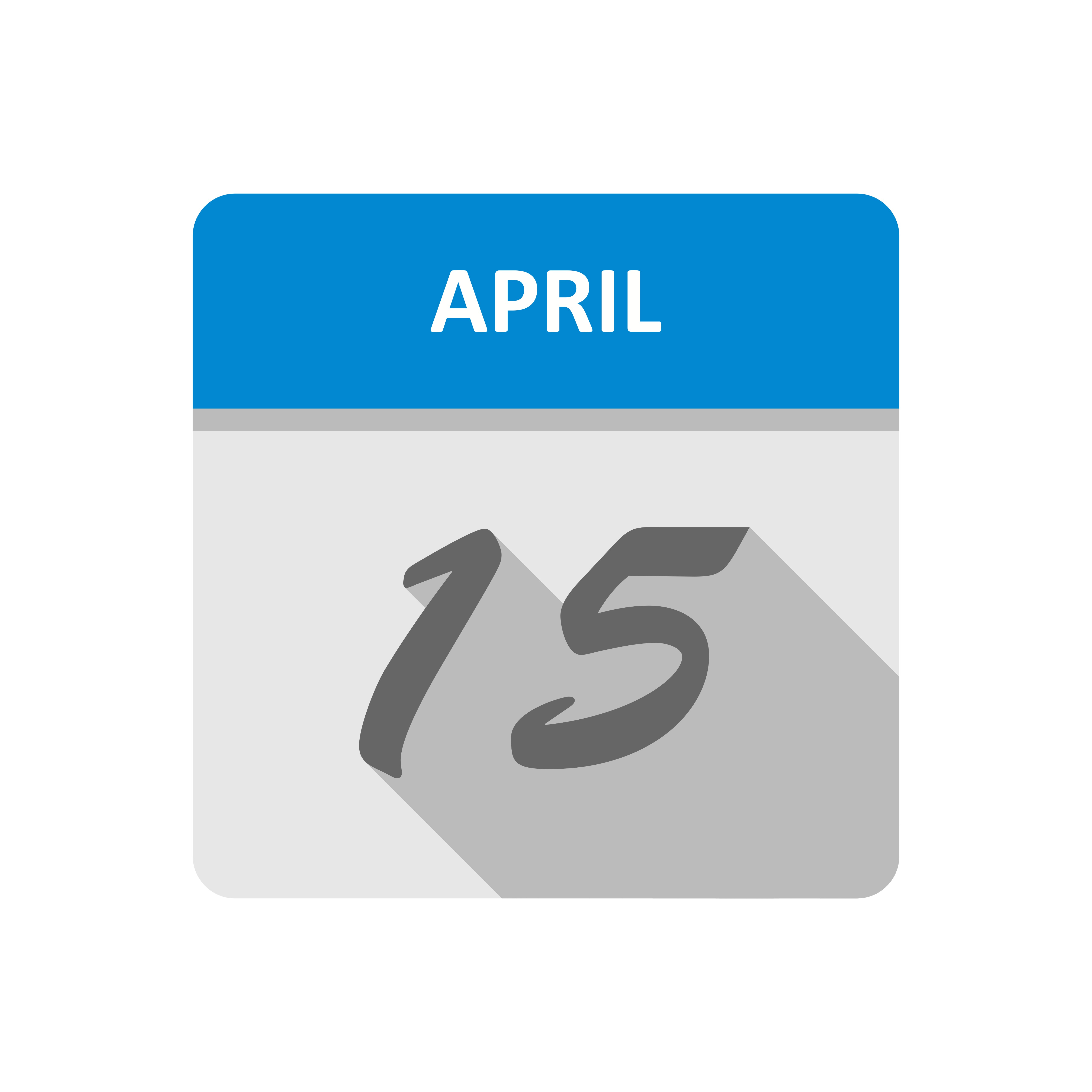 April 15th Date on a Single Day Calendar 507968 Vector Art at Vecteezy