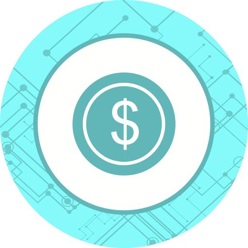 Dólares de monedas icono de diseño vector